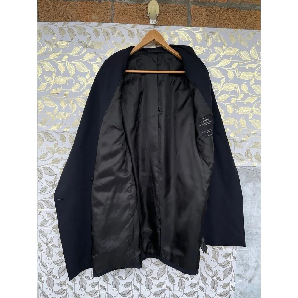 AllSaints Verne Draped Blazer Dress - Avant Garde Asymmetric - Black EU 36